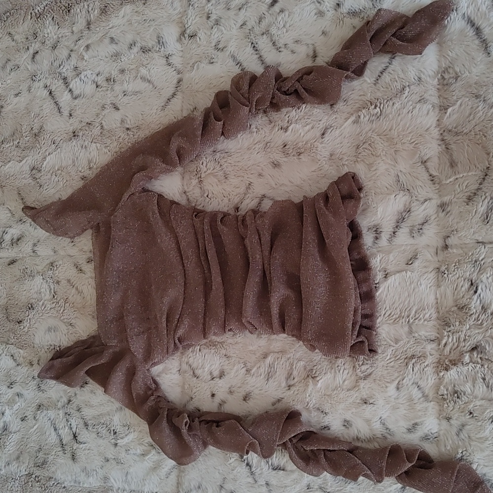 SHEIN glitter ruched top